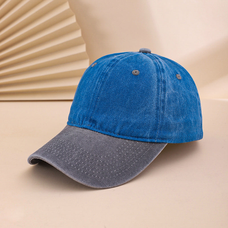 Casquette ronde réglable multicolore avec finition lavée