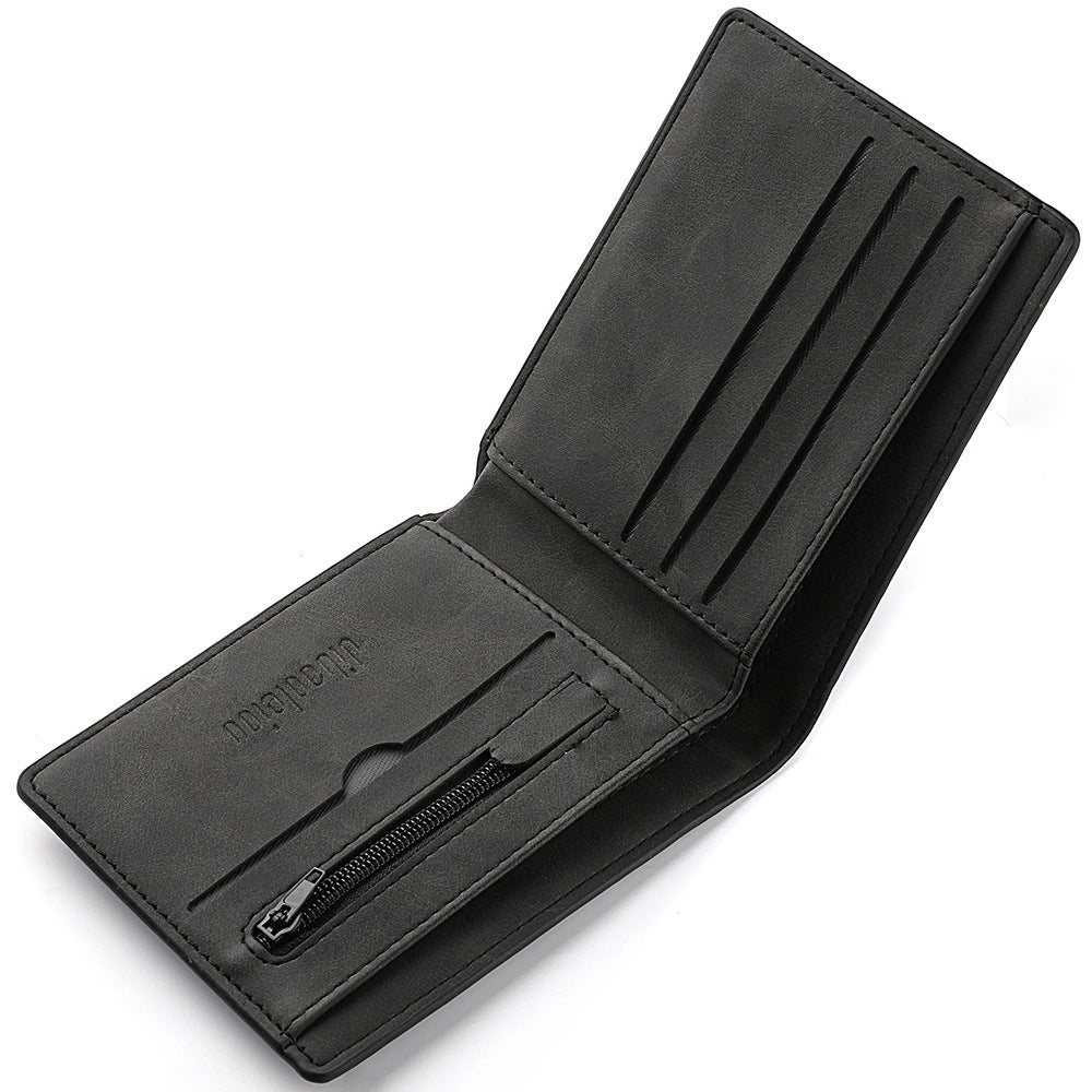 La mode masculine Personnalité Vintage Zipper simple Wallet
