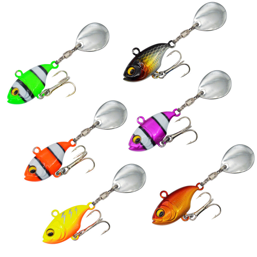 Tôle de fer de pêche en mer métal Lure Paillettes rotatives