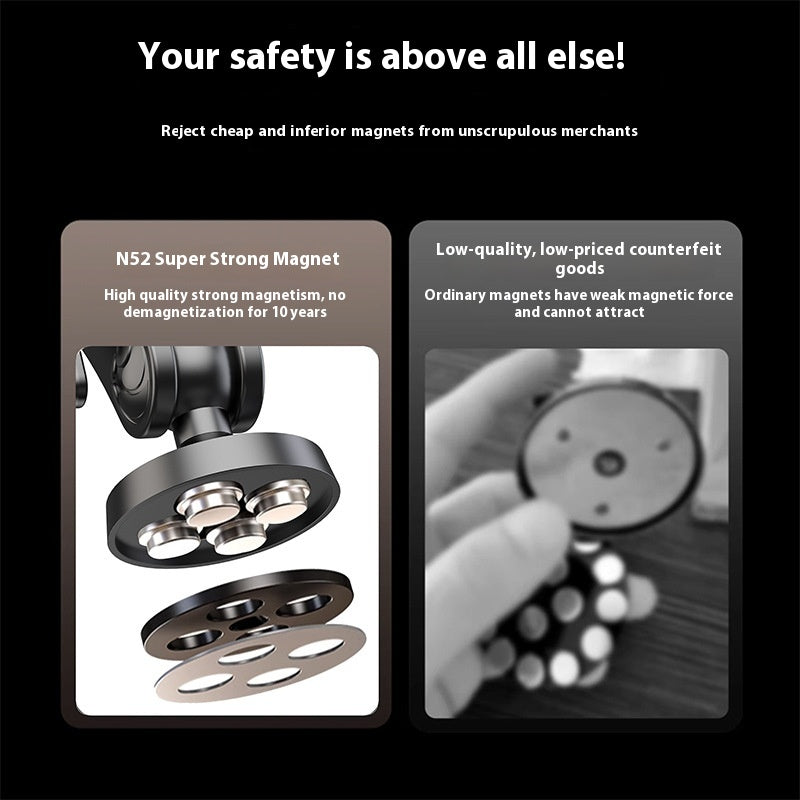 Support de téléphone lazy en alliage d'aluminium pour filature magnétique double