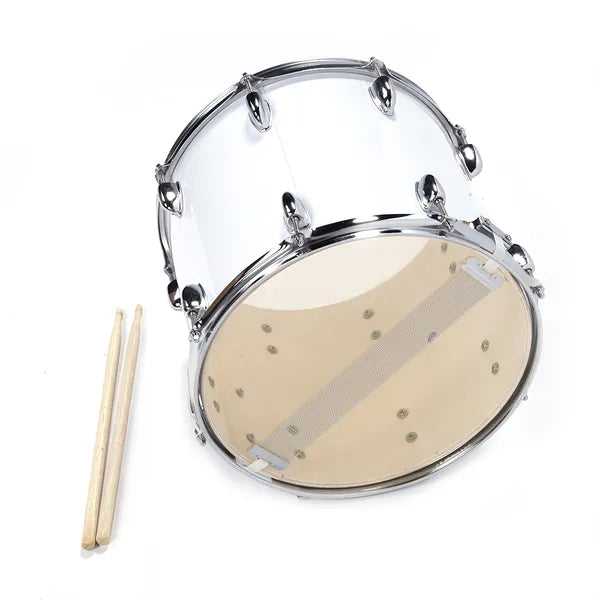 14 X10 pouces Marching Drum Drum Sticks Porte-clés Blanc