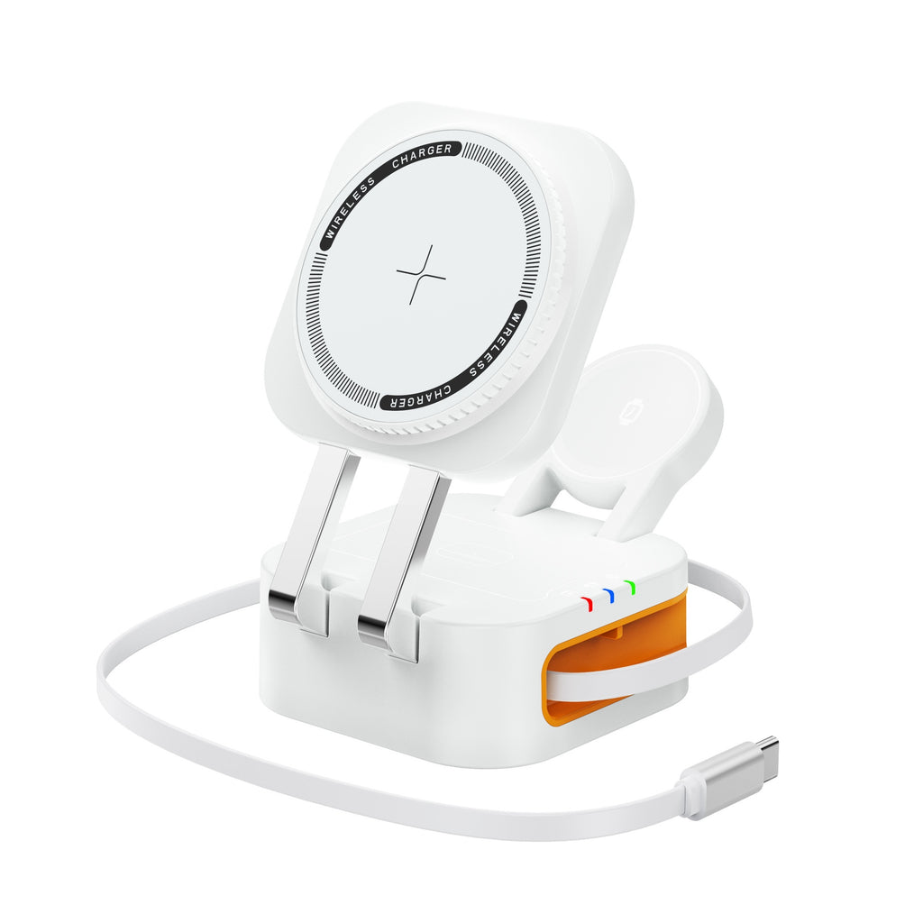 Magasafe Magnetic Phone Holder Chargeur sans fil de bureau trois en un