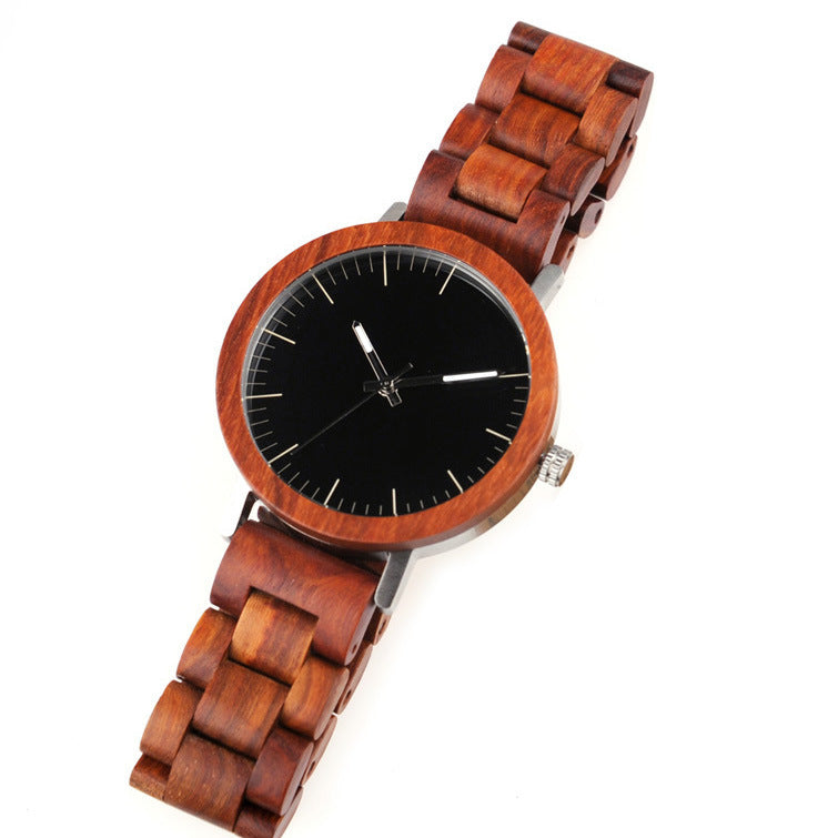 Montre Quartz en bois classique simple