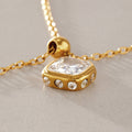 Collier long en acier titane à chaîne de traction réglable
