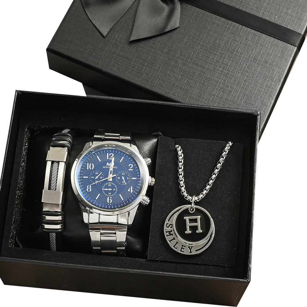 Cadeau d'affaires pour hommes Cadeau d'anniversaire Bracelet Collier Montres