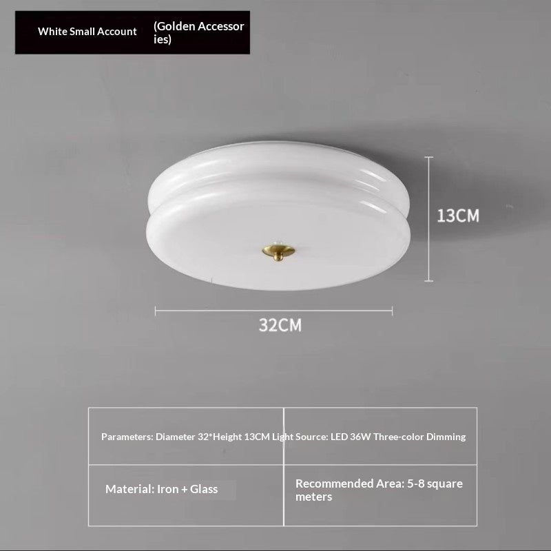 Lumière de plafond en verre de crème pour l'entrée ou le balcon