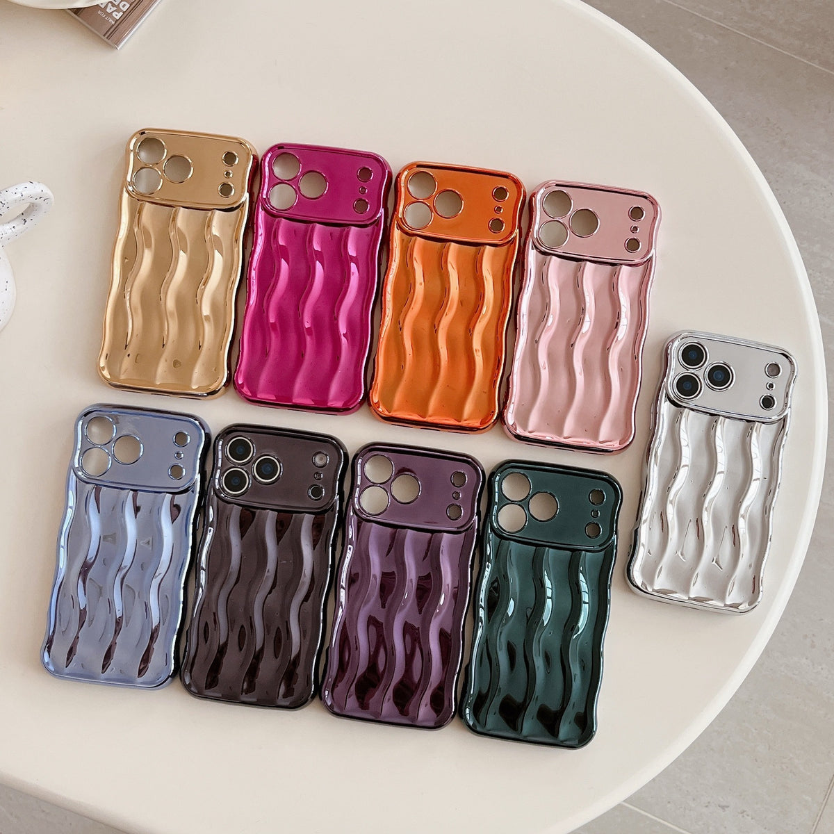 Couleur solide Electroplating Avancé Stripes Convient pour le boîtier de téléphone