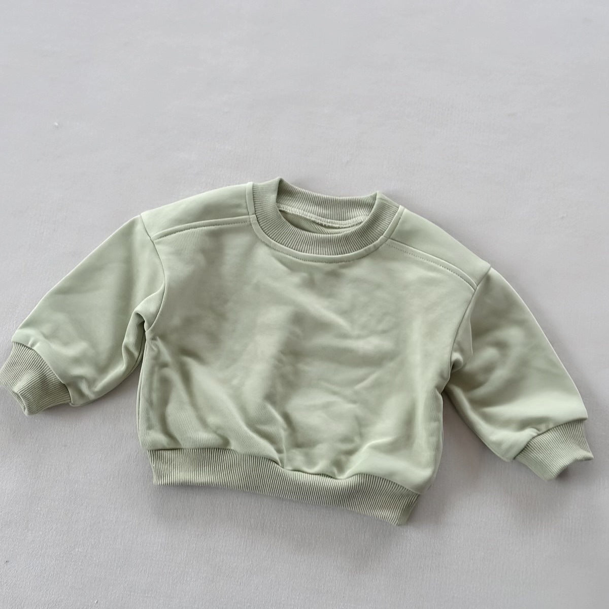 Sweatshirt Terry-Fleece à col rond style pour petits enfants