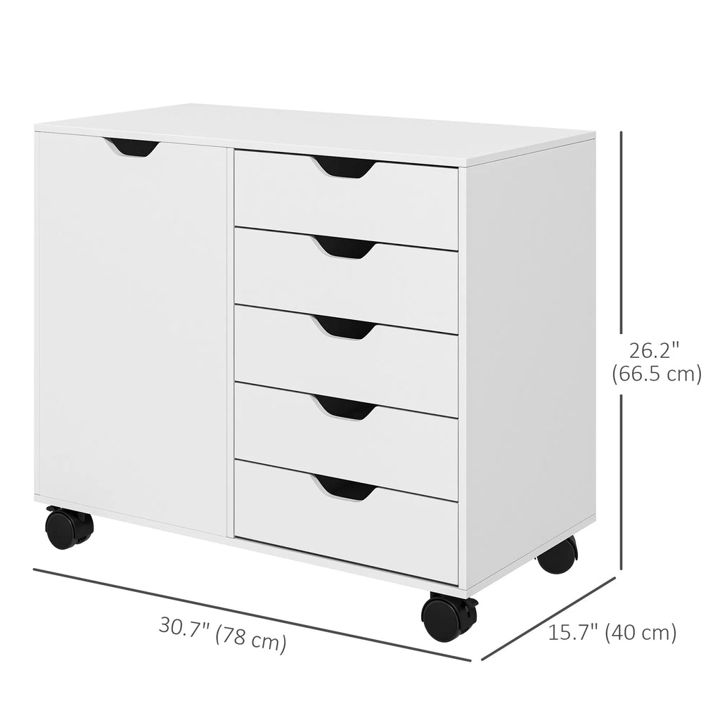 Armoire de dépôt mobile avec 5 tiroirs