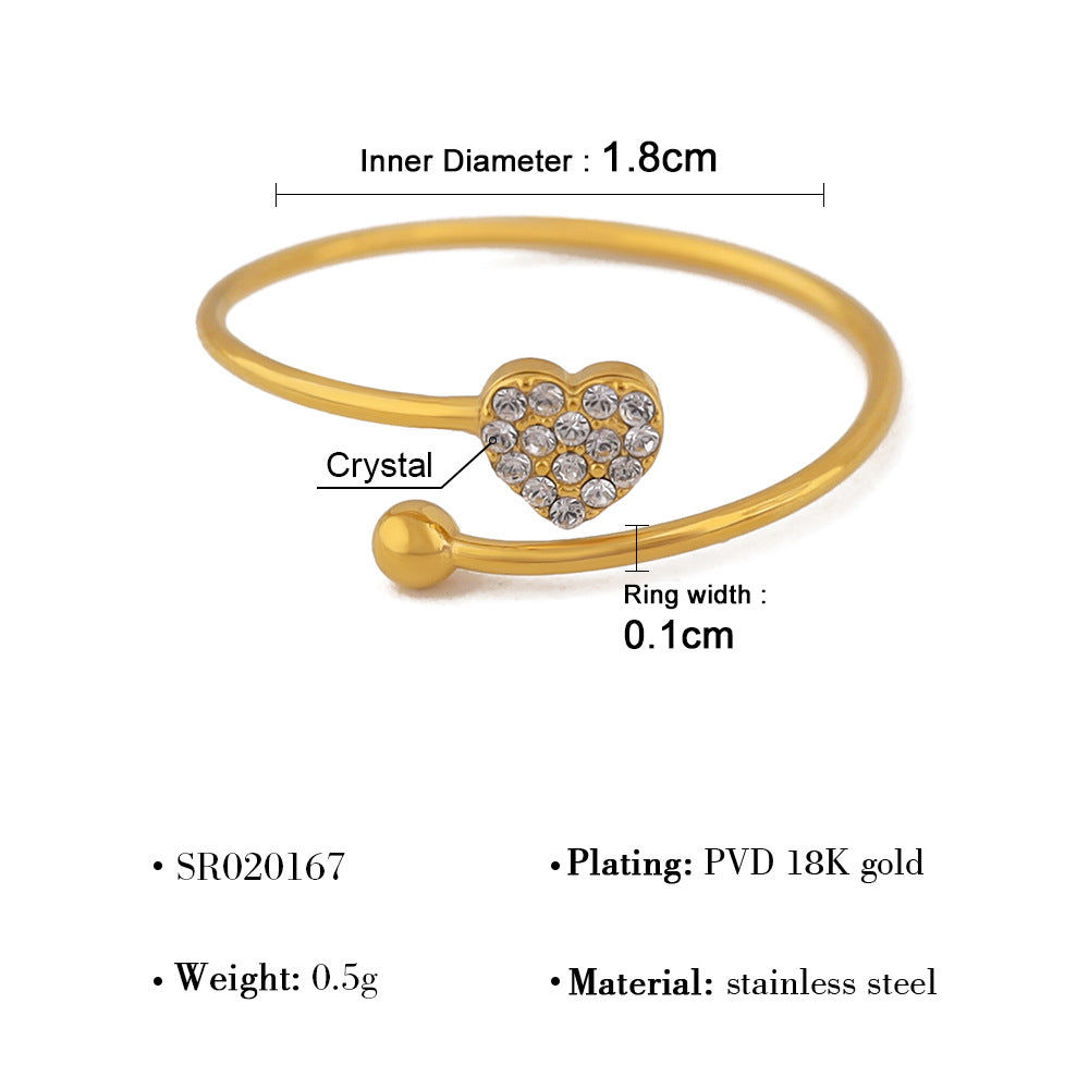 Bague de coeur polyvalente Mango Star style Instagram