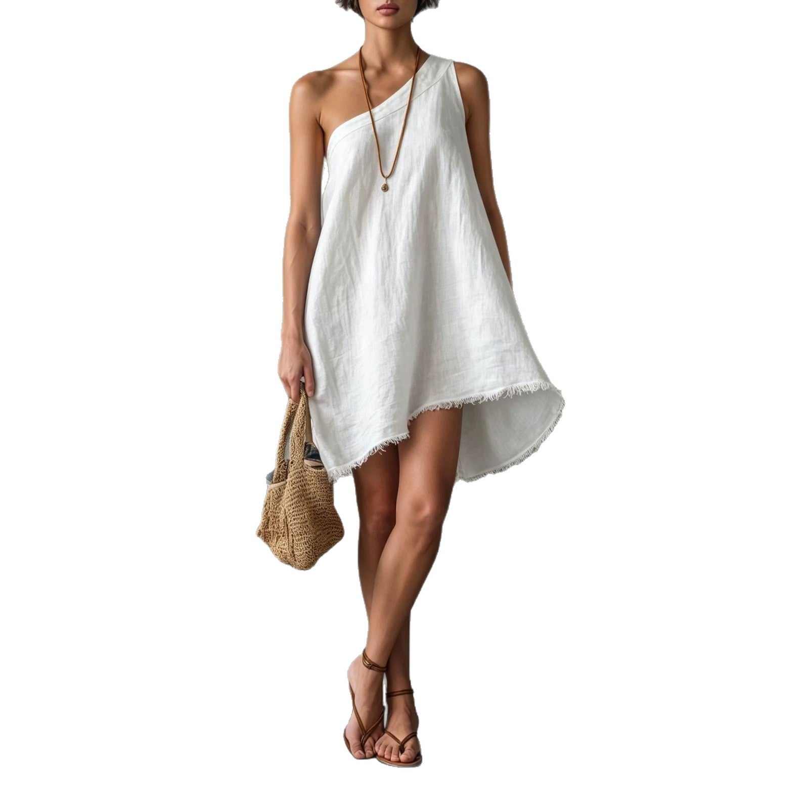 Robe asymétrique décontractée pour femmes