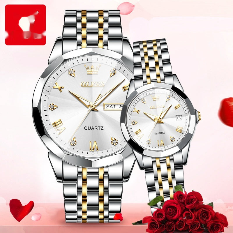 Montre Quartz Saint Valentin cadeau couple montre hommes