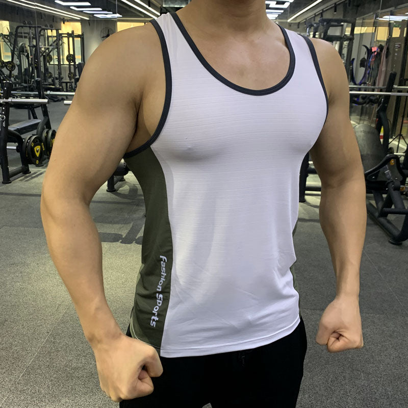 Tank de remise en forme mince d'été pour hommes haut stretchy et rapide-drying