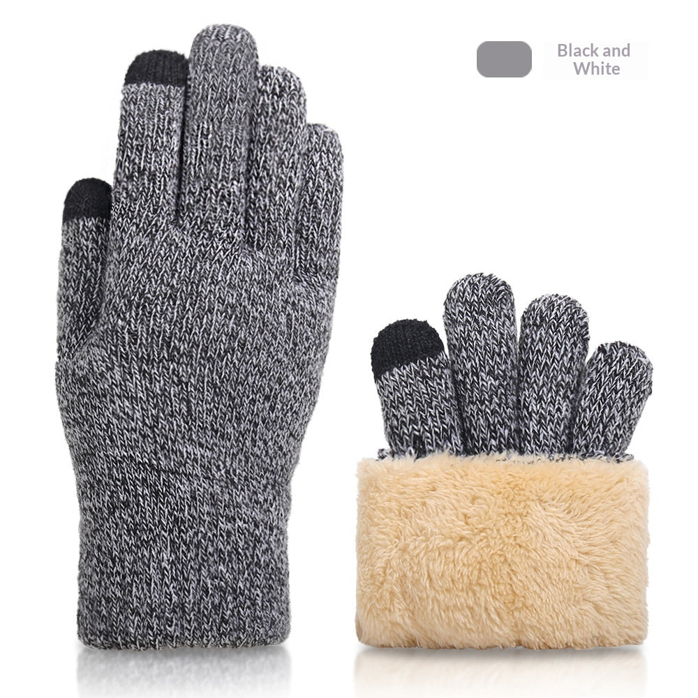 Gants à écran tactile d'automne et d'hiver pour les hommes avec doublure en polaire
