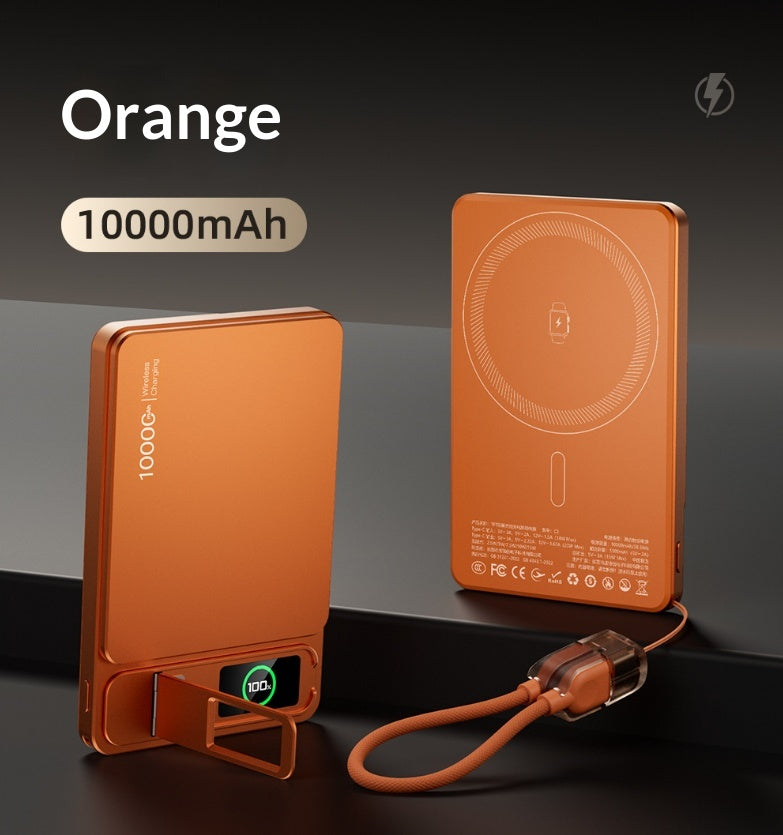 Banque de charge magnétique sans fil avec support