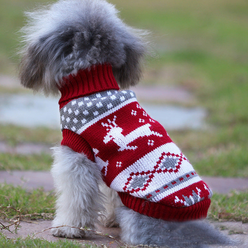 Vêtements de chien en col roulé de Noël