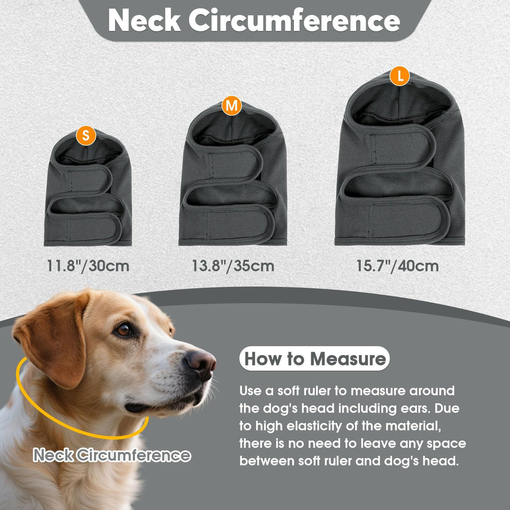 Calmant Hoodie Housses d'oreilles pour chiens - Pas d'hématomes agités Wraps d'oreille pour chiens