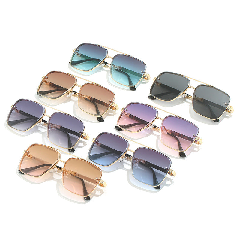 Lunettes de soleil en métal pour hommes
