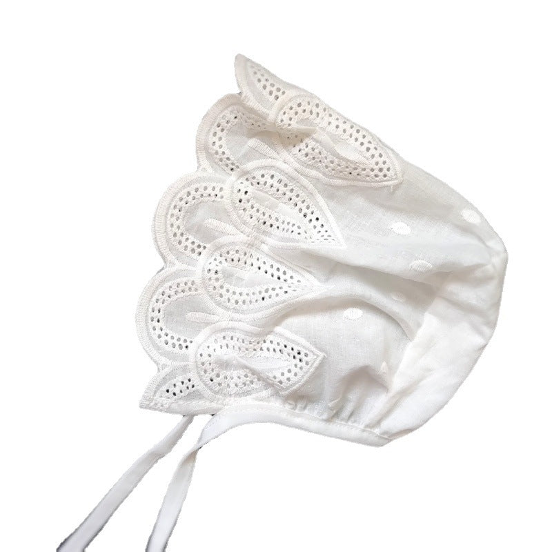 Chapeau de soleil pour bébé brodé en coton pur