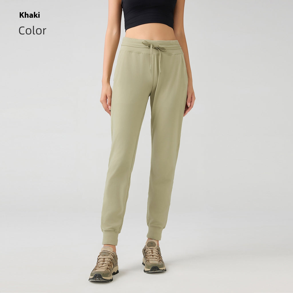 Pantalon de yoga haute taille pour femmes Drawstring Quick-drying Elastic Running Fitness