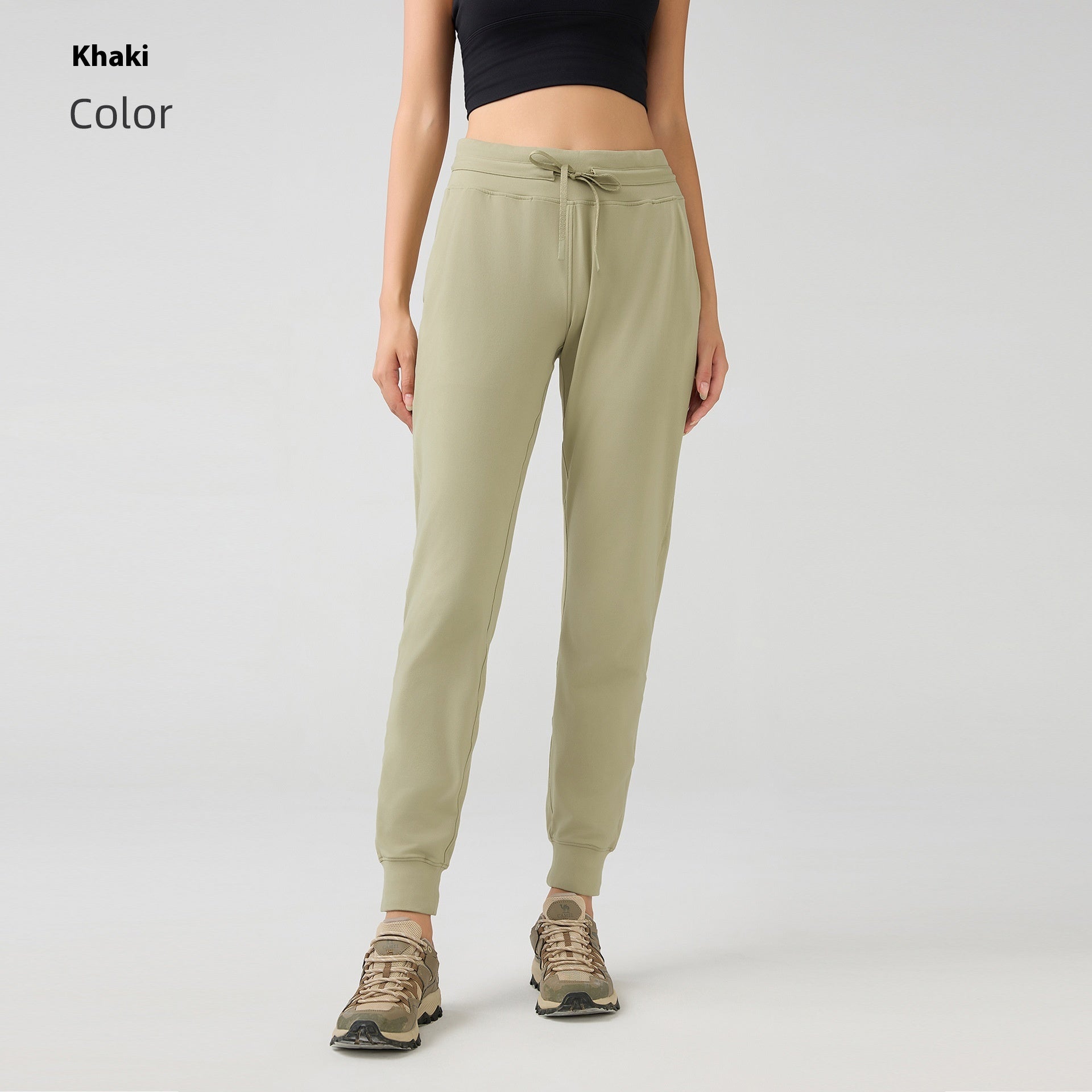 Pantalon de yoga haute taille pour femmes Drawstring Quick-drying Elastic Running Fitness