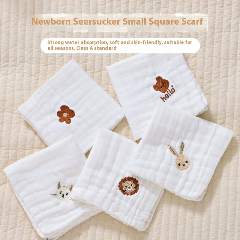 Baby mince classe de coton A Six couches Gauze Petite serviette de salive carrée