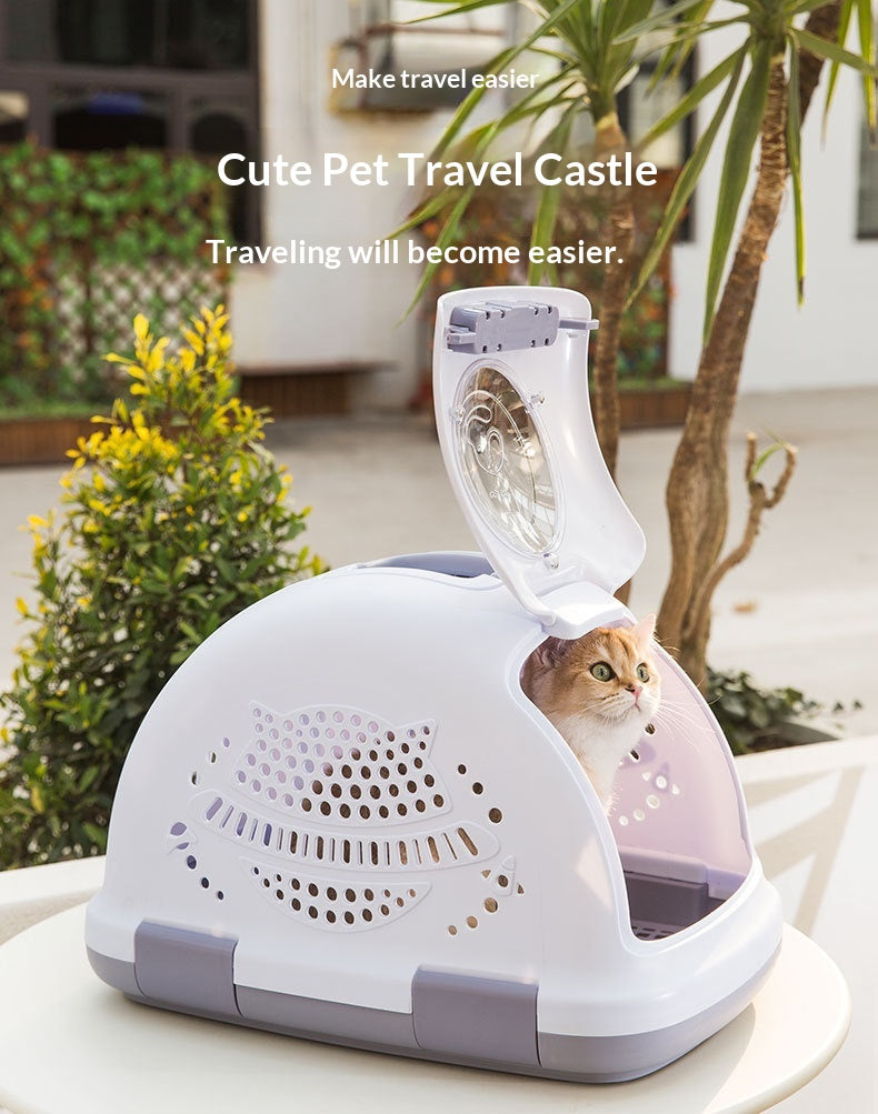 Animaux de compagnie Cat Cage Plastic Portable