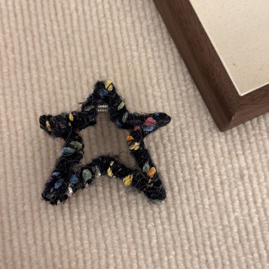 Five-pointed Star Grip Back Head Barrettes Dames