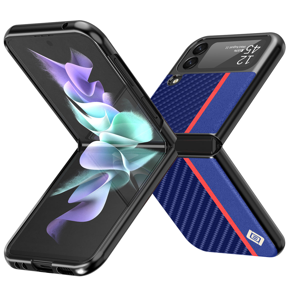 Fashion Carbon Fibre Étui téléphonique tout compris