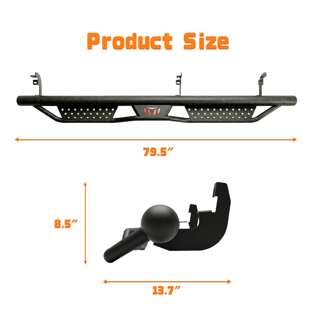 Drop Running Boards Side Steps Compatible avec 2015 - Chevy Colorado & GMC Canyon Crew Cab