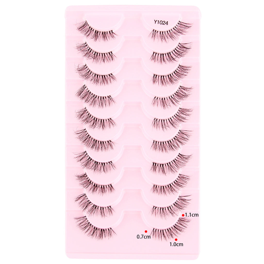 Femmes Portable Européen et style américain Sheer demi-longueur faux cils