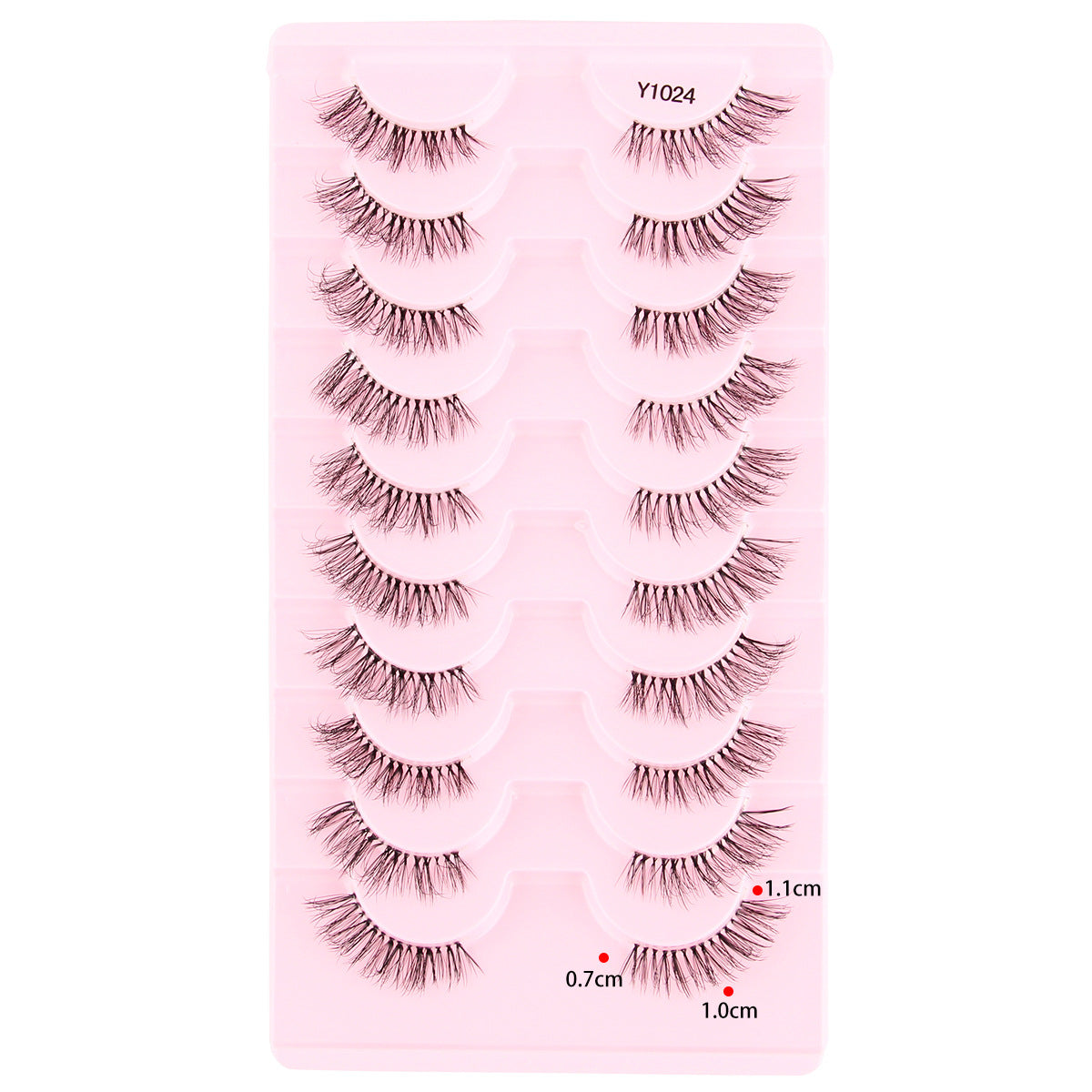 Femmes Portable Européen et style américain Sheer demi-longueur faux cils