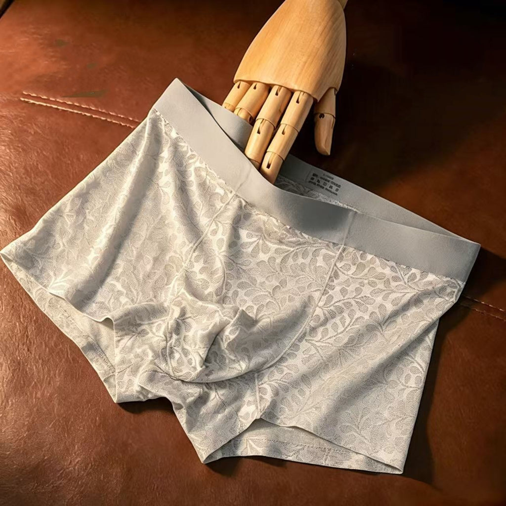Sans couture Ice-silk Hommes Sous-vêtements Bare-feel Dentelle Sexy