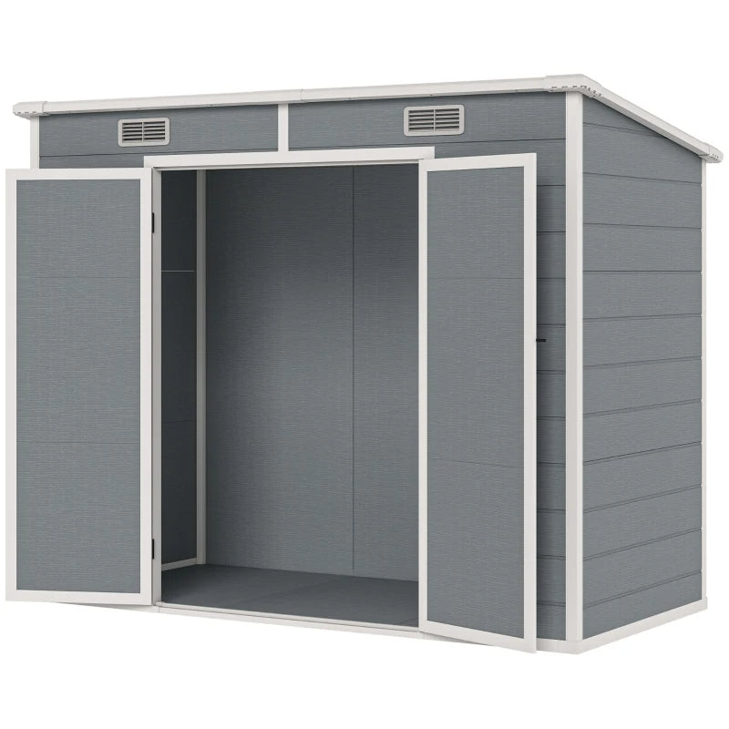 Couche de rangement extérieur en plastique avec plancher