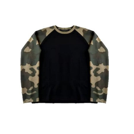 T-Shirt à tissage à taffe noir pour hommes