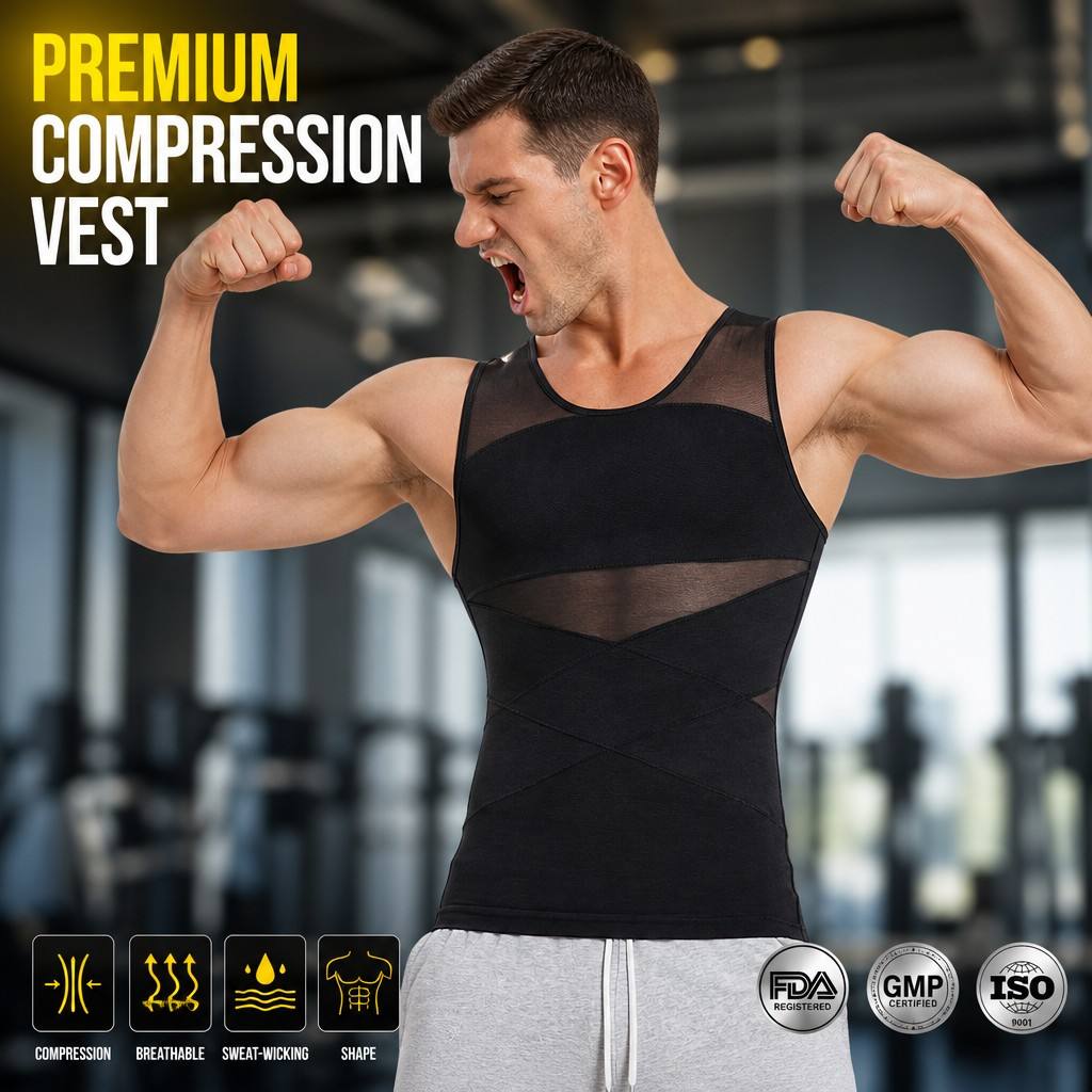 Réservoir de compression pour hommes Haut Mesh Respirant Bodybuilding Gym Vest Quick Dry Workout Manchette