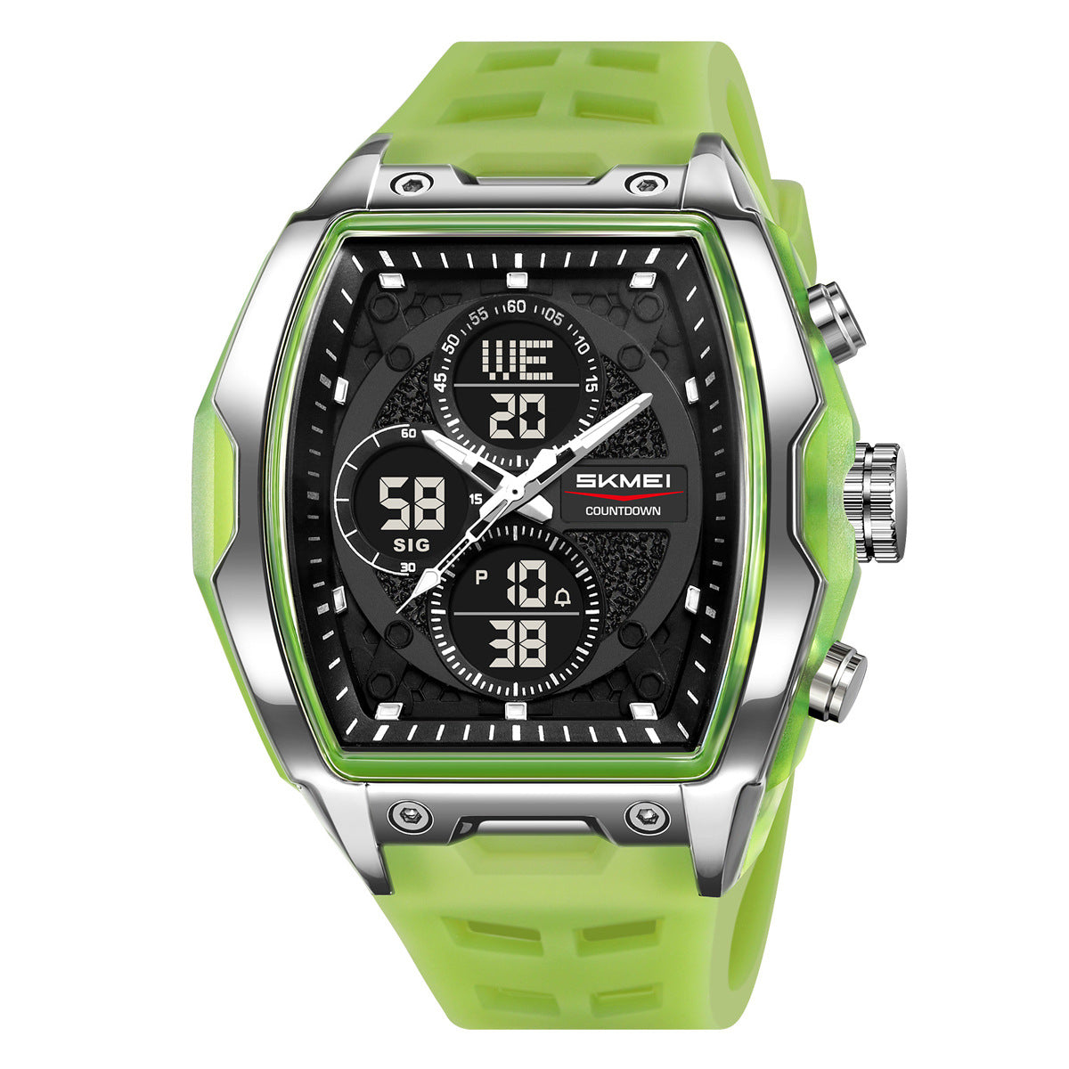 Shishi Mei Montre numérique multicolore de sport