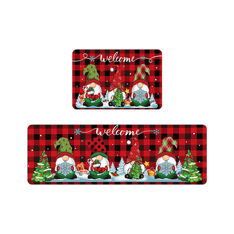 Tapis de porte décoratif de Noël festive