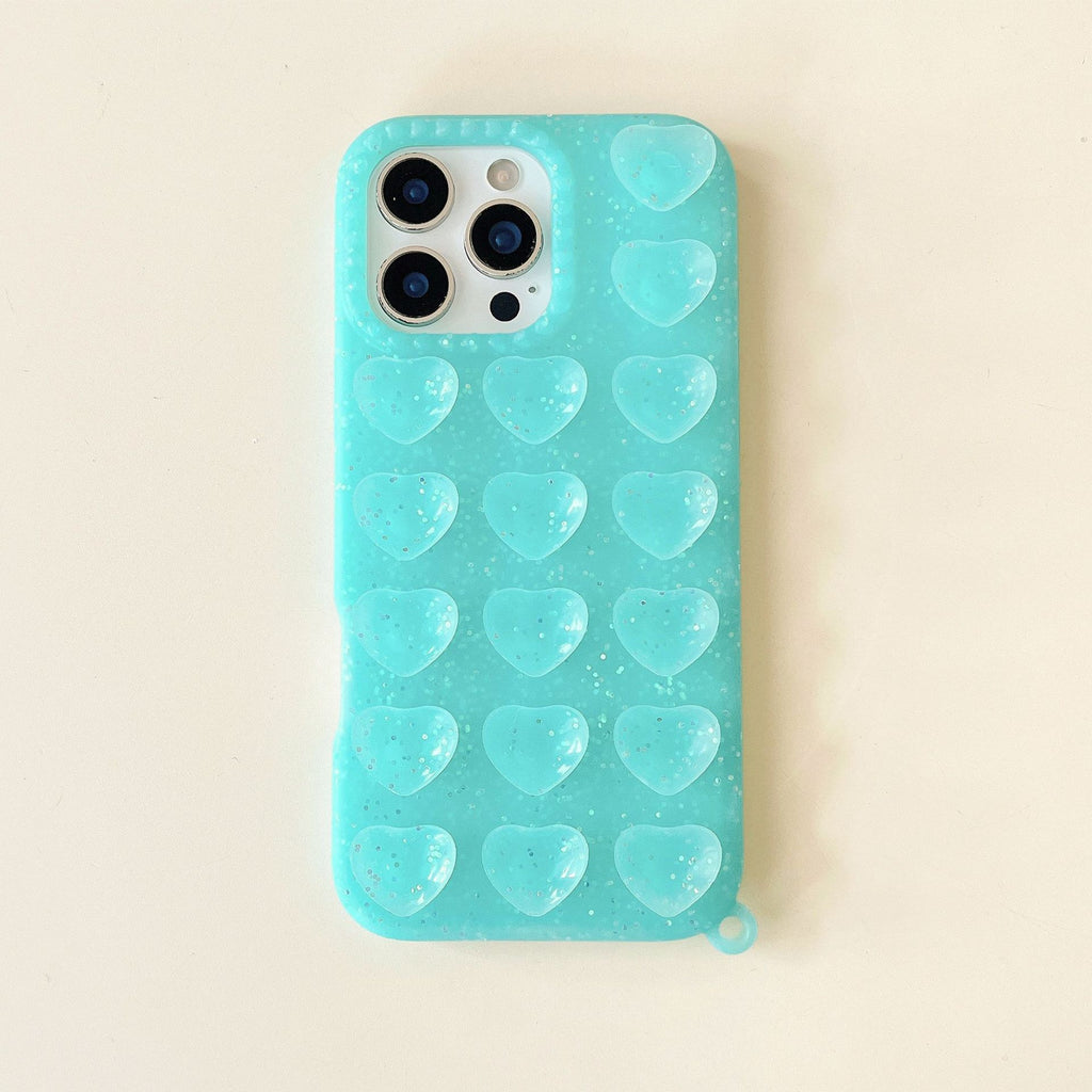 L'amour-thème Glitter Suction Cup cas téléphone approprié pour