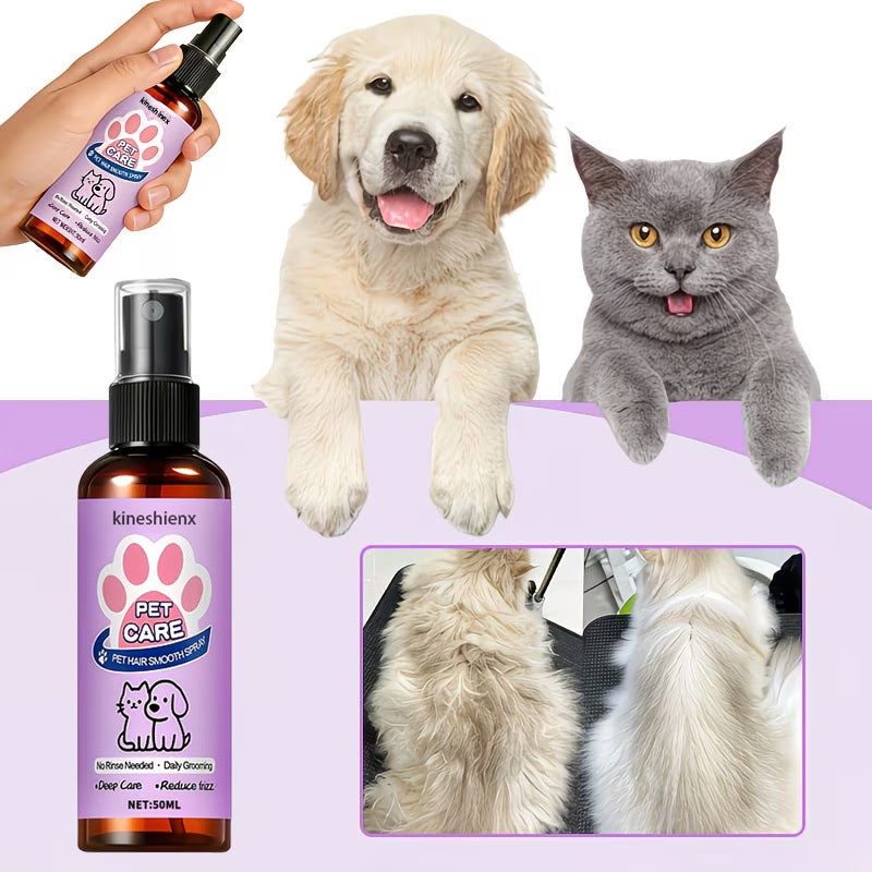Vaporisateur antistatique pour assouplir les cheveux des chats et des chiens