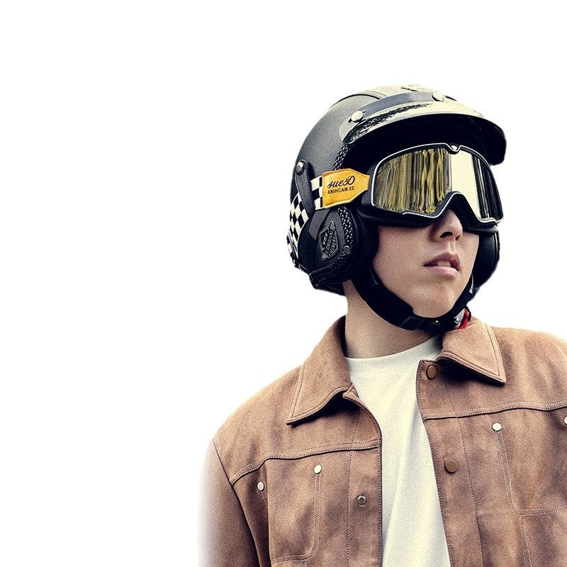 Casque de moto 3C Certifié voiture électrique rétro