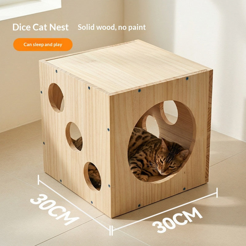 Four-saison Maison de chat Cache-lit Nest Cat Cage Tunnel semi-fermé
