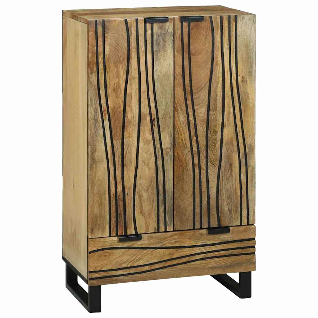 Haut-bord 60 x bois de mangue solide Armoires de rangement médias
