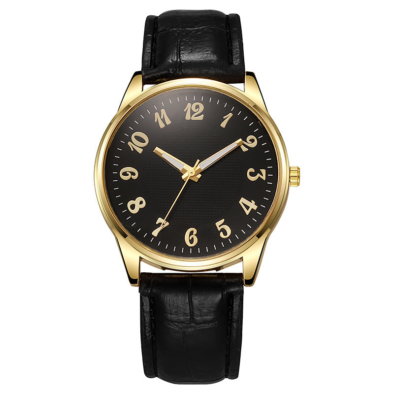Quartz Hommes Style Business Alliage Lumineux Wristwatch de luxe avec une sensation de bracelet en cuir