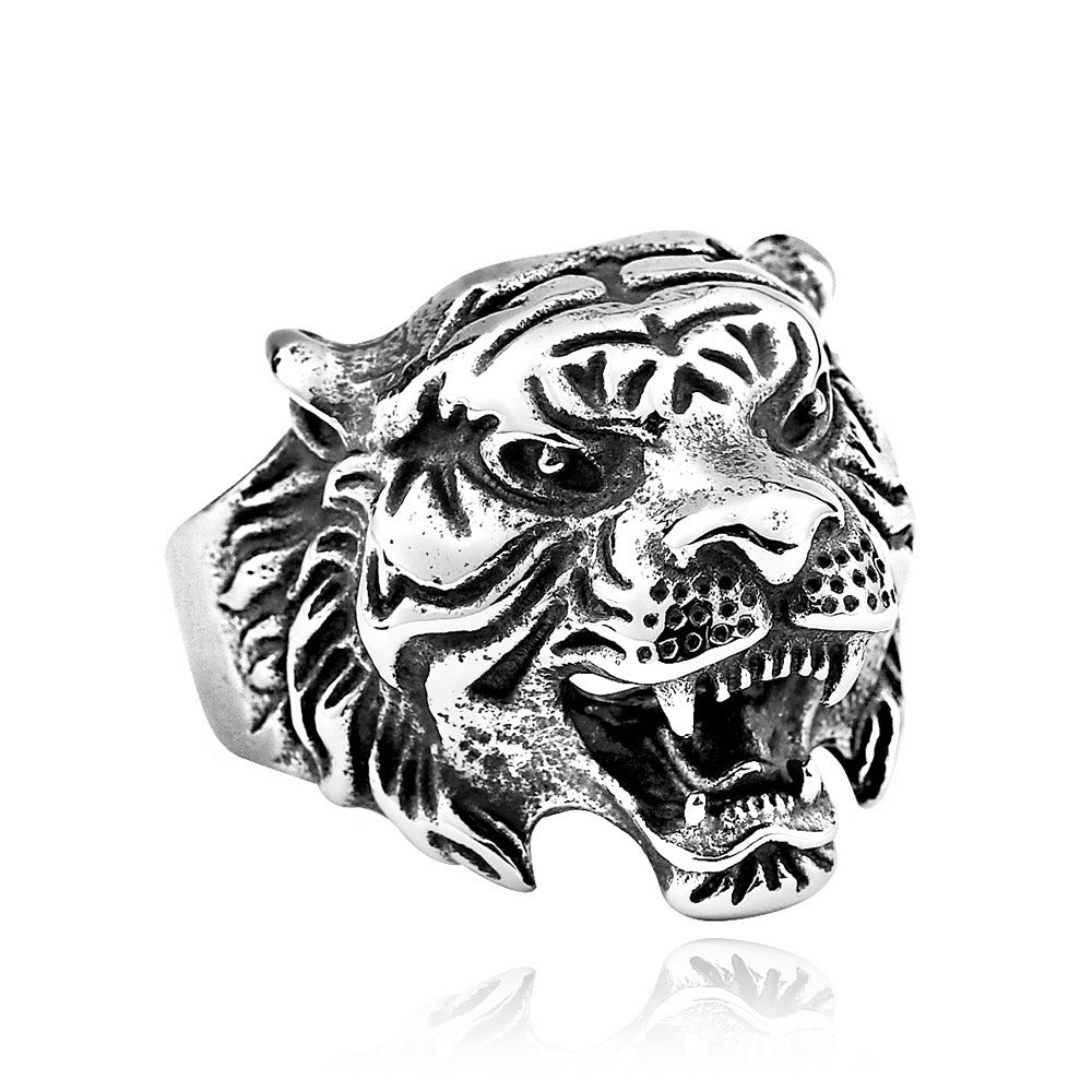 Rétro Mens Creative Titanium Steel Ring