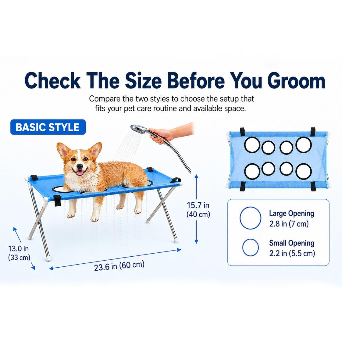 Foldable Dog Grooming Hammock, Small and Medium Dogs