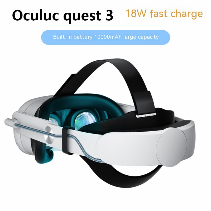 Oculus Quest3 Tête Port 18W VR Verres à charge rapide Meta Bandeau Accessoires 10000mAh Larg