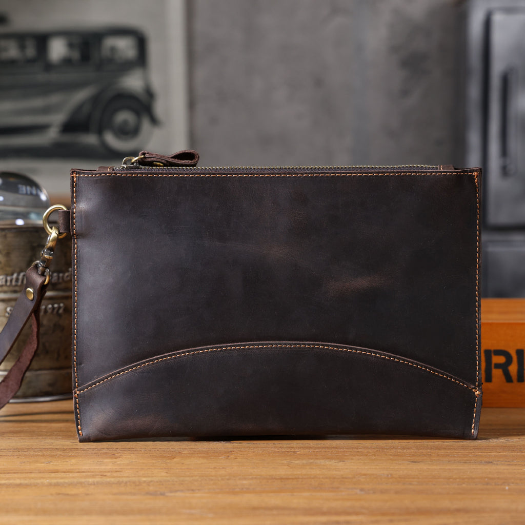 Crazy Horse en cuir simple pour les hommes