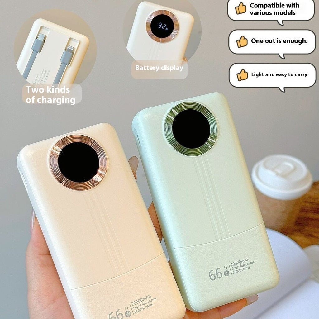 PD Fast Charge Power Bank 66W Super est livré avec câble de recharge