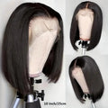 13x4 Droit Bob cheveux humains brésiliens 200 Densité Perruque